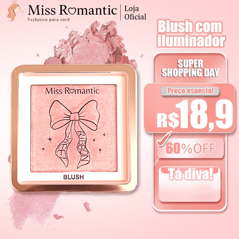 Blush Sweet Ribbon Miss Romantic Alta Pigmentação Laço Coquette 4 Cores