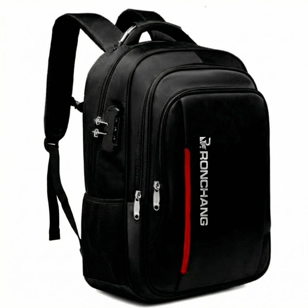 Mochila Unissex Reforçada Para Escola e Escritório Notebook Com Cabo De Aço Luxo e Fone/USB