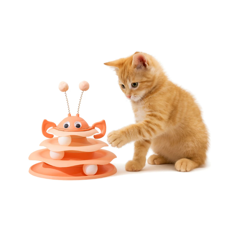 Brinquedo interativo para Gatos Torre Corre Corre Bolinhas PomPom