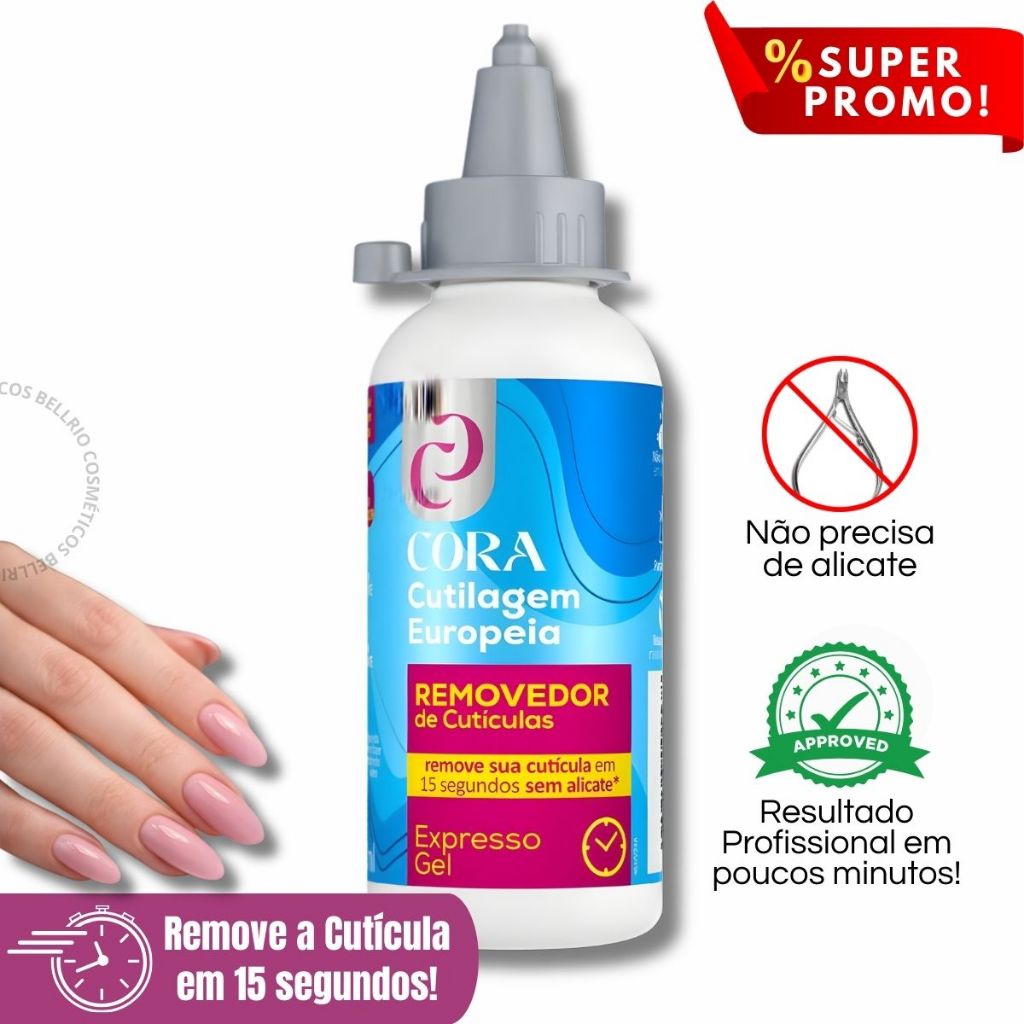Kinq Gel Removedor de Cutículas Expresso Cutilagem Europeia Cora 100ml