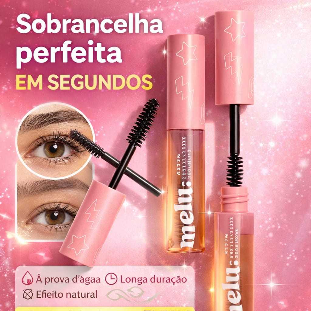 Kit 3/2/1 Gel Modelador de Sobrancelhas Incolor Melu by Ruby Rose 8,3g – Fixação Natural e Longa Duração