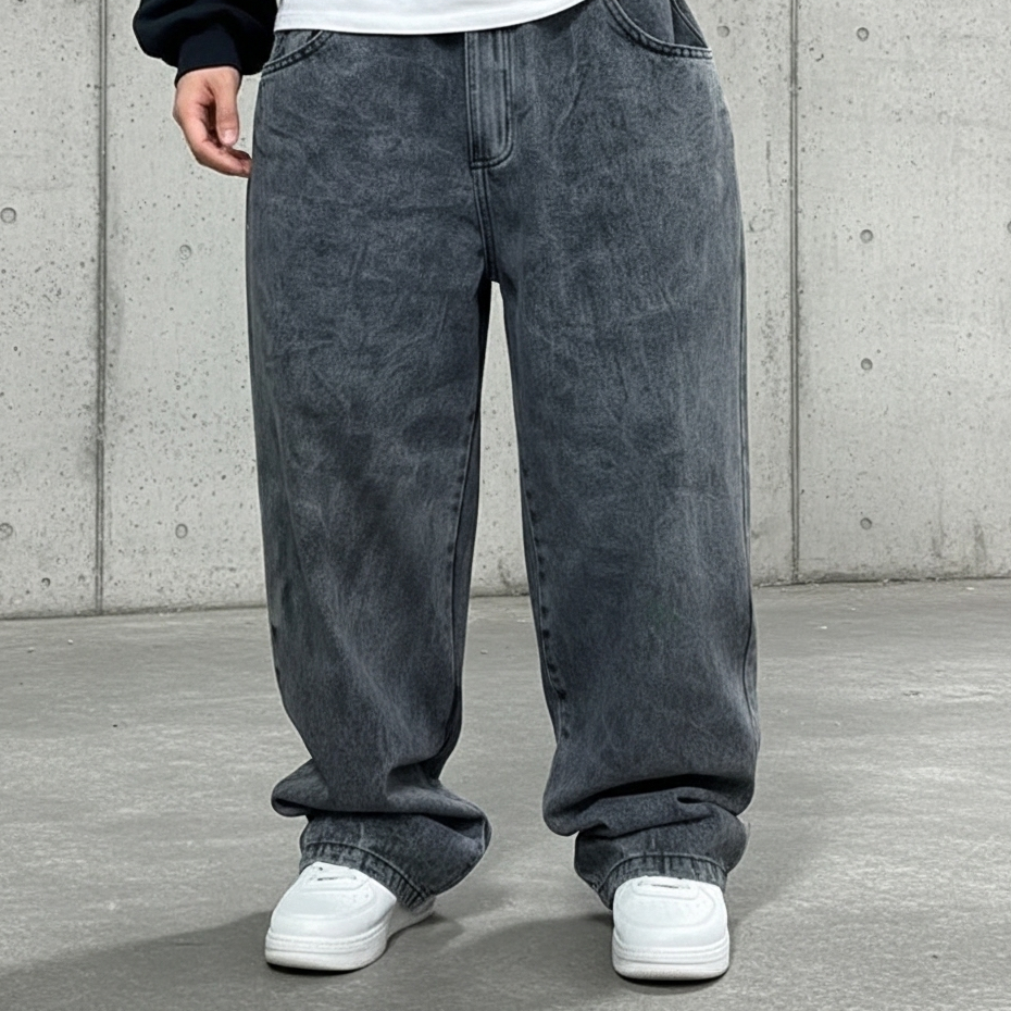 Calça Baggy Masculina Jeans Boca Larga Balão Pants Cân Sk8 Estilosa  Moda Estilo Mandrake TOP 1 Y2K STREETEWEA