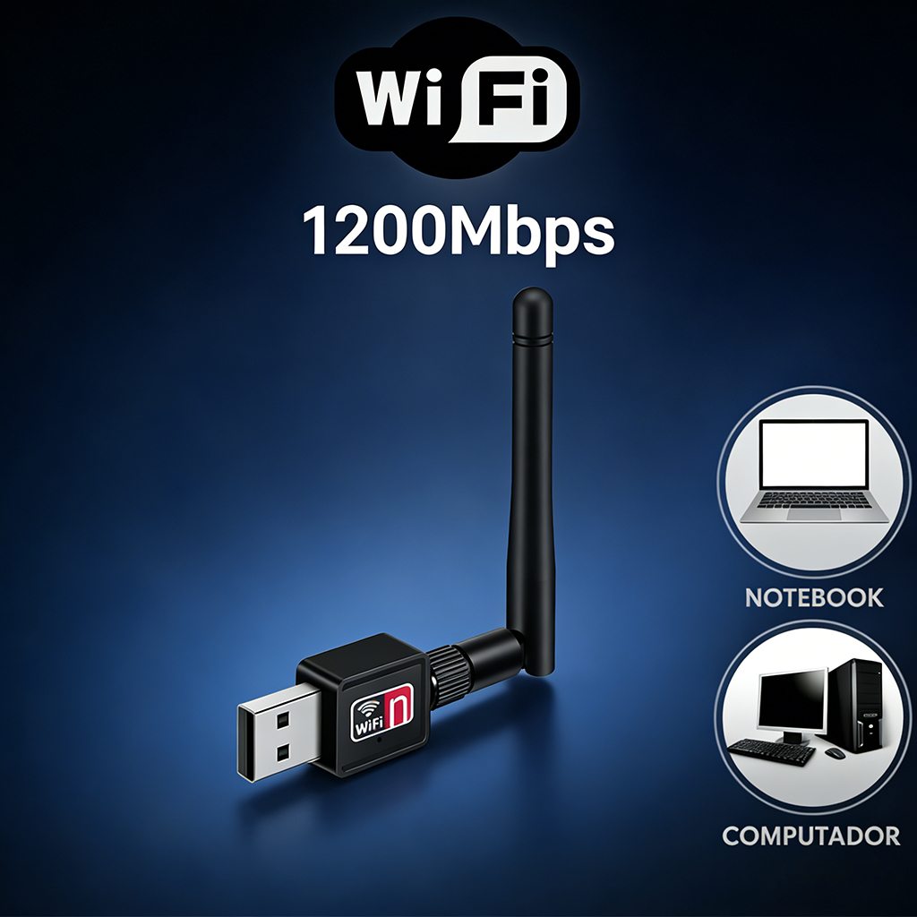 Adaptador Wifi Usb Receptor Antena Wireless Pc E Note