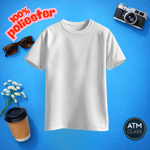 Camiseta Camisa Infantil 100% #POLIESTER# Branco Preto Azul Rosa Envio Imediato