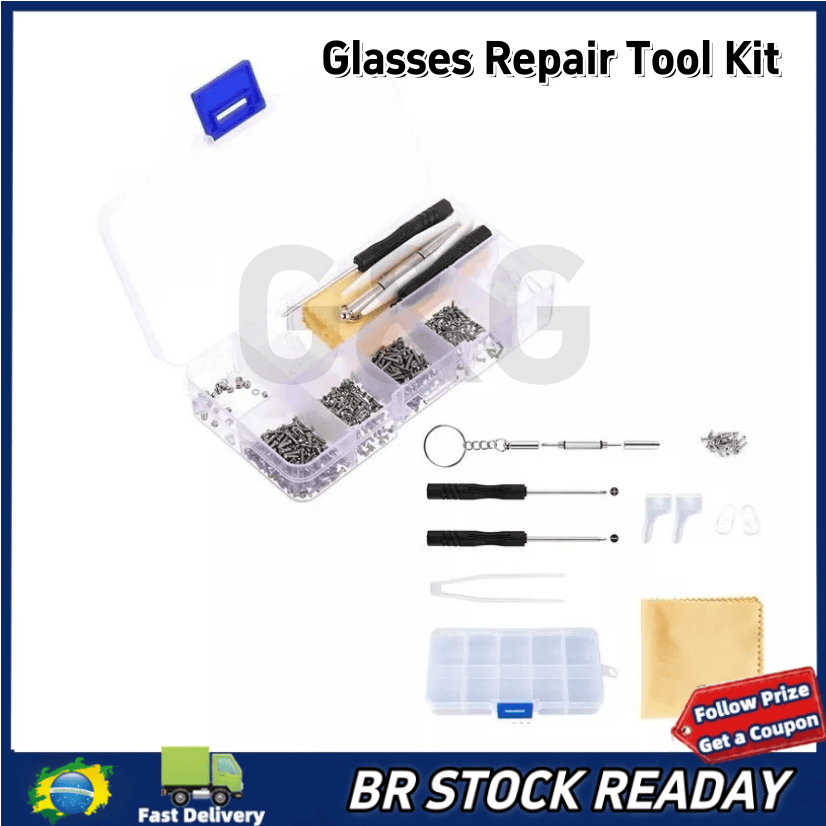 ✅[BR Seller] Kit Reparo Para Óculos Acessórios Caixa Parafusos Manutenção