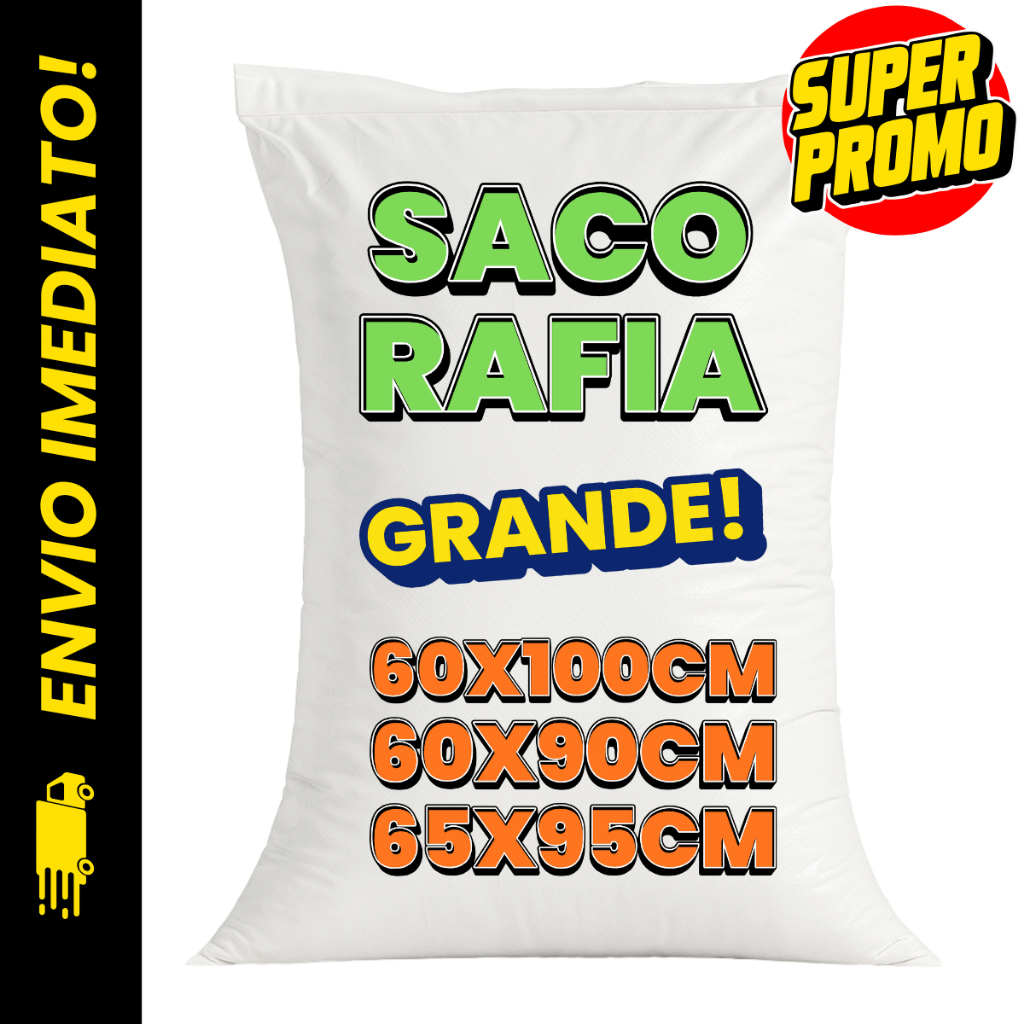 Sacos Ráfia Grande/Gigante 60x100/60x90/65x90 Impresso Novo Resistente Grande Entulho Obra