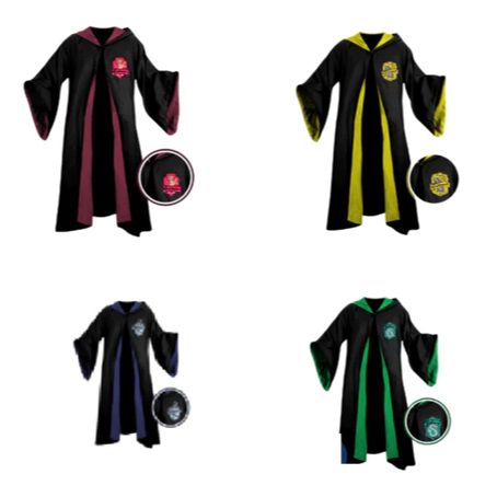 Capa Manto Harry Potter Gryffindor - Manto Bruxos De Hogwarts - Casas Hogwarts Harry Potter