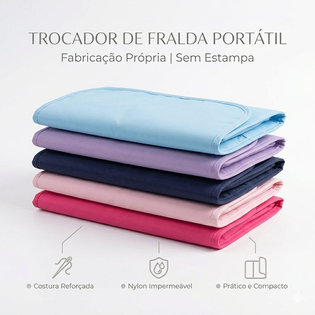 Trocador Portátil para Bebê Impermeável 100% Dobrável