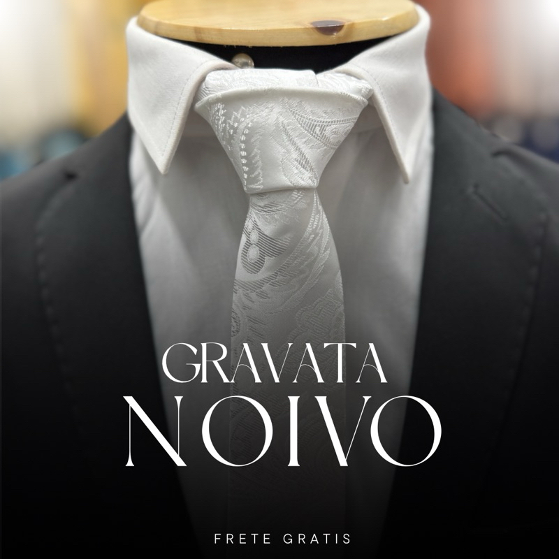 Gravata Branca • Noivo •