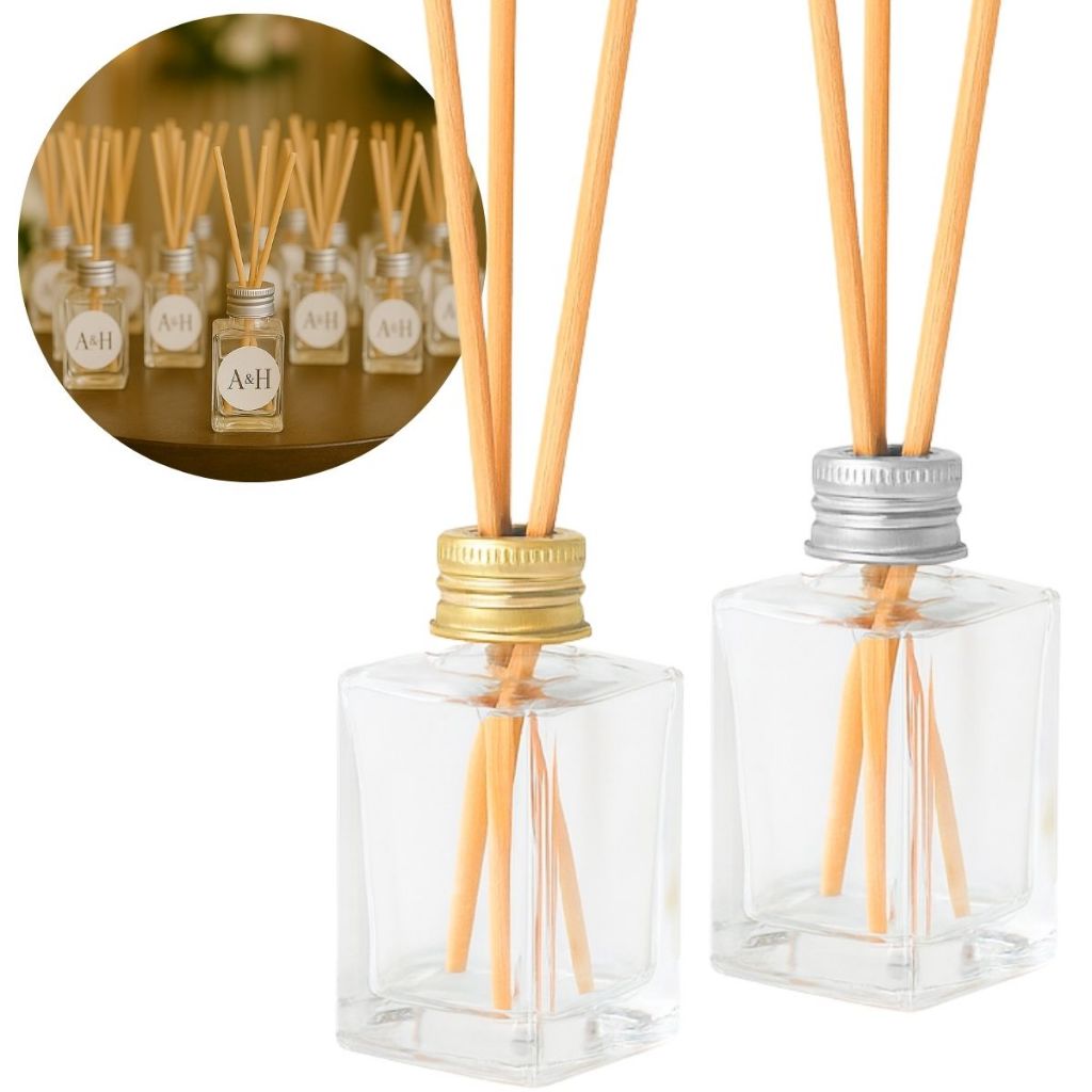 Kit 30 Frascos de Vidro Difusor Aromatizador De 30ml Com Varetas Lembrancinha