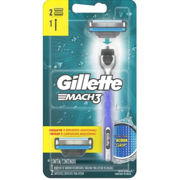 Aparelho de Barbear Acqua ou Sensitive Gillette Mach3