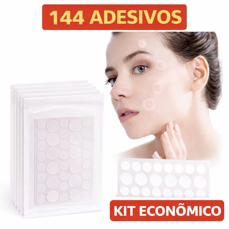 Kit 144 Adesivos para Espinha e Acnes