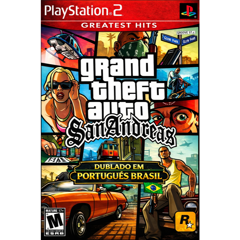 🔥 GTA San Andreas PS2 Dublado | Jogo Completo | Envio Imediato | Roda Liso