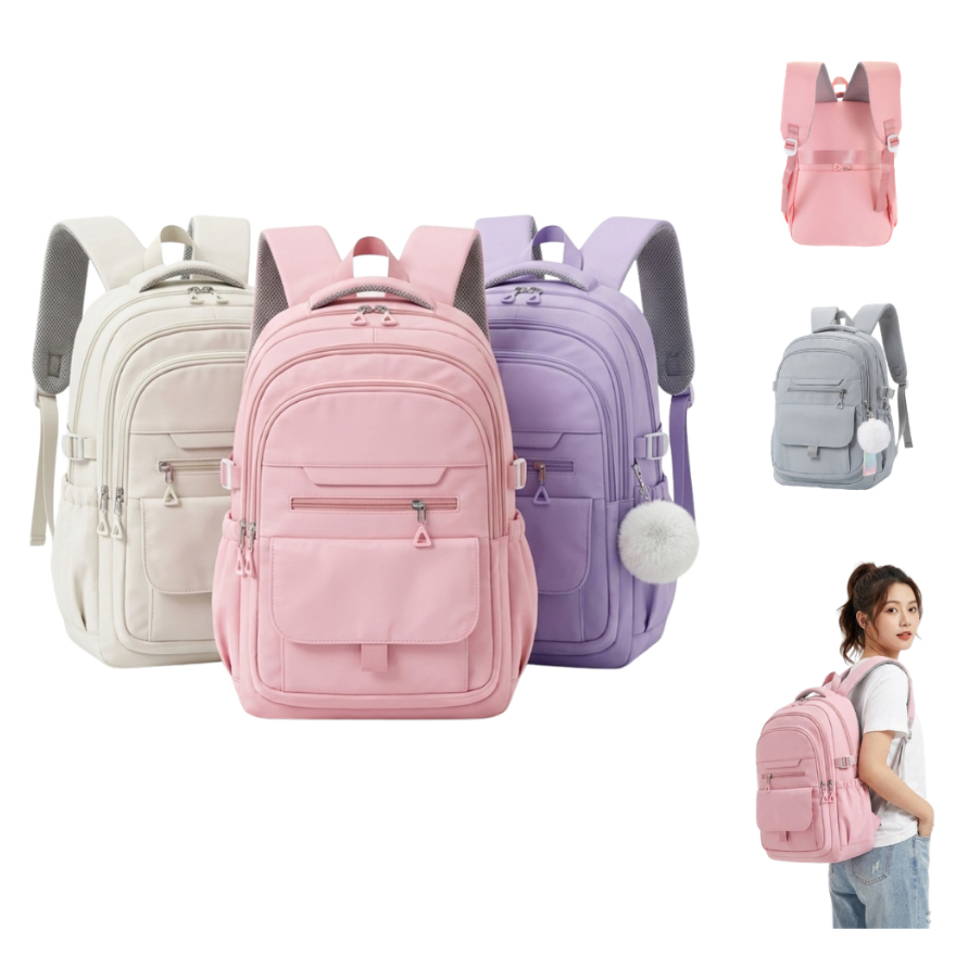 Mochila Escolar Feminino Masculino Impermeável Executiva Viagem + Chaveiro