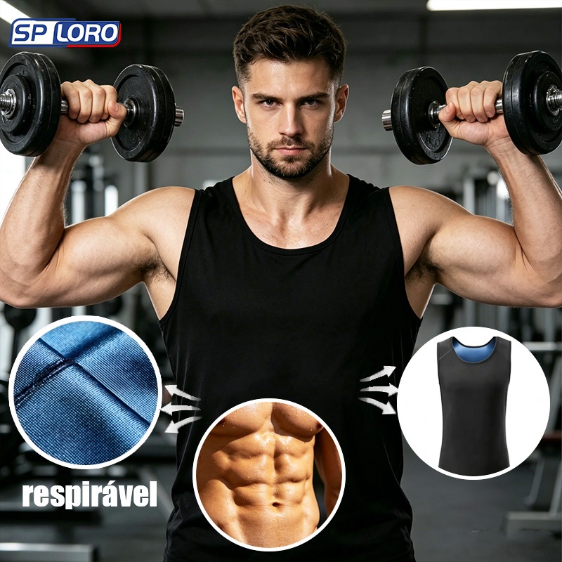 Casaco De Treino De Sauna Esportivo Masculino Camisa Ginástica Compressão De Barriga Plana Fato Corrida De Suor KA-6227