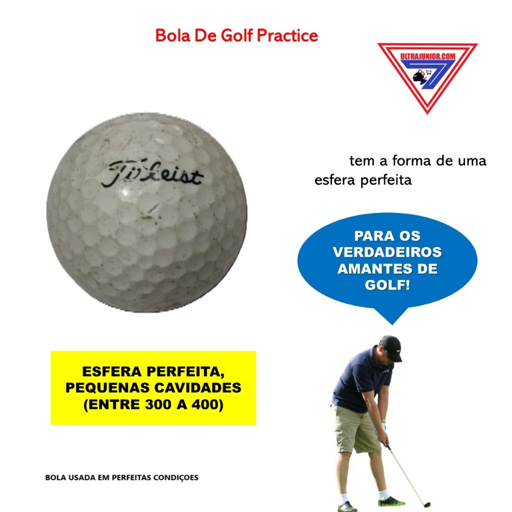 Bola de Golfe Branca Usada mista Treino e Jogo