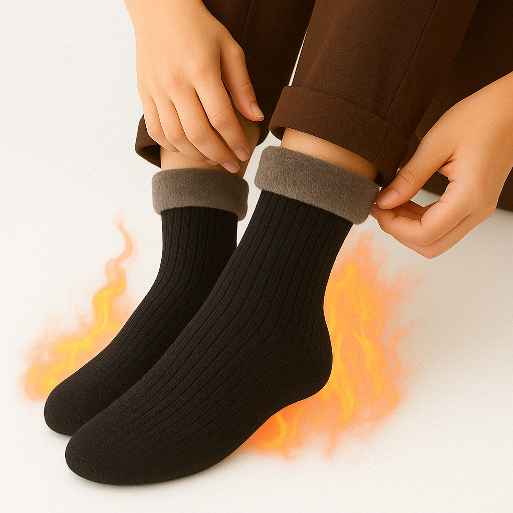 Kit 2/4/6 Pares de Meia Feminina Térmica Forrada Quente Frio Intenso Confortável