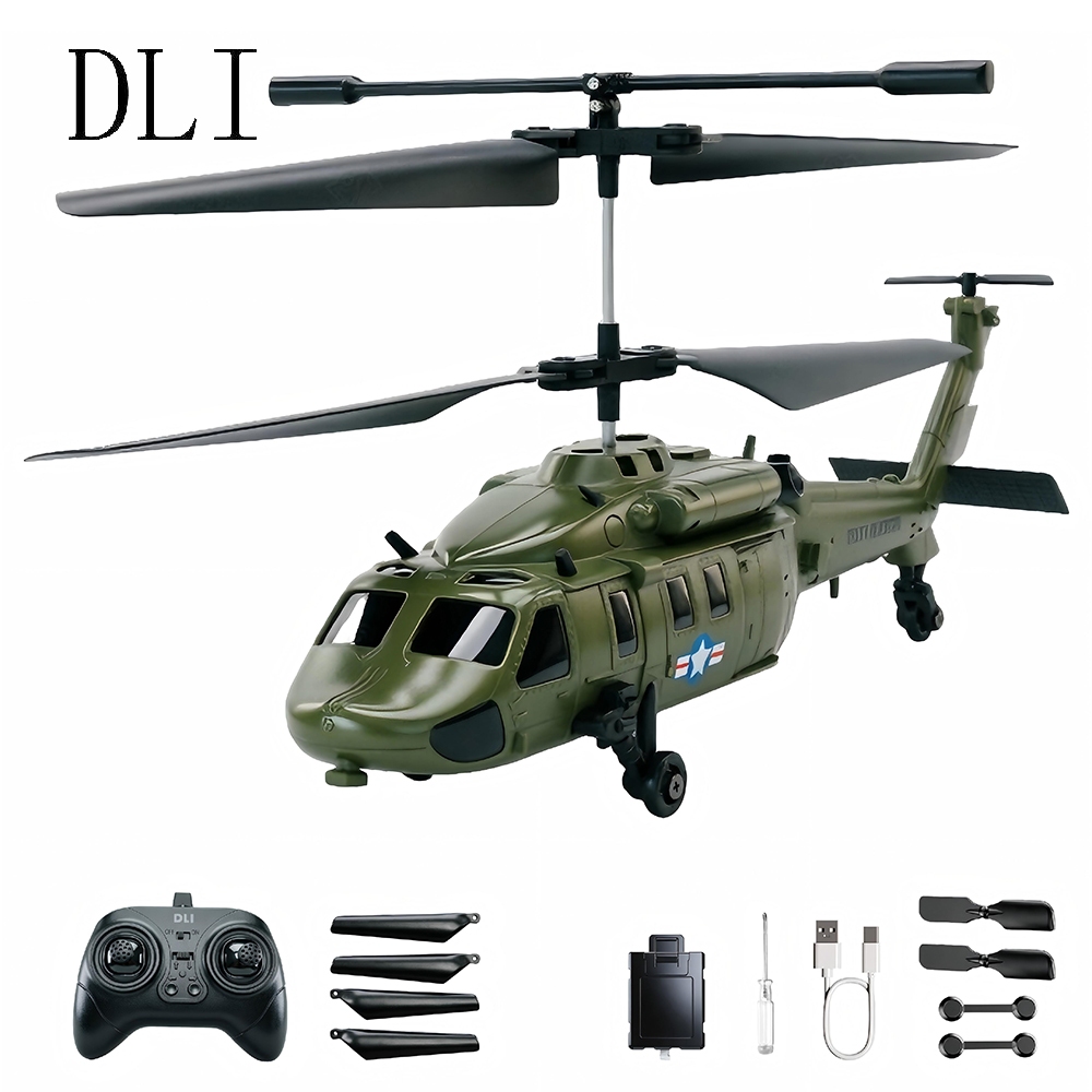 DLI Simulação de Helicóptero Black Hawk Aeronave De Controle Remoto Bateria Recarregável