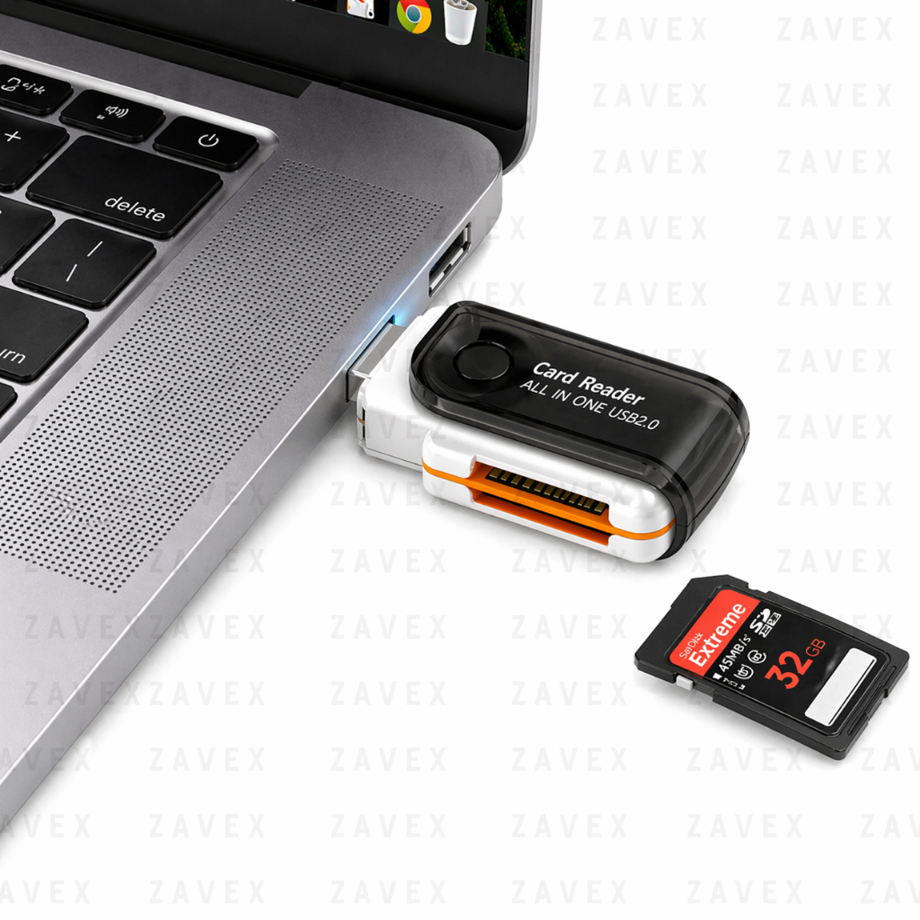 Leitor Cartão Memória USB 4 Em 1 Micro SD TF M2 MS Alta Velocidade