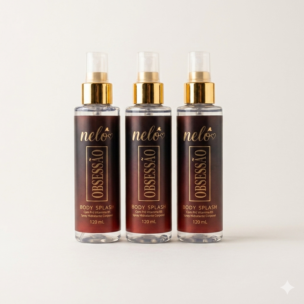 Kit 3 Body Splash Obsessão 120ml - Nelô