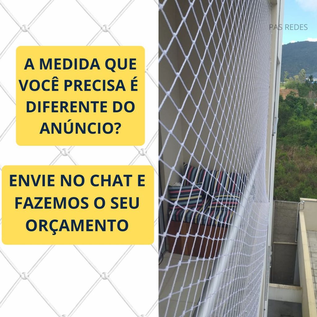 Kit Completo Rede Tela De Proteção Para Sacadas Janelas Gatos Crianças