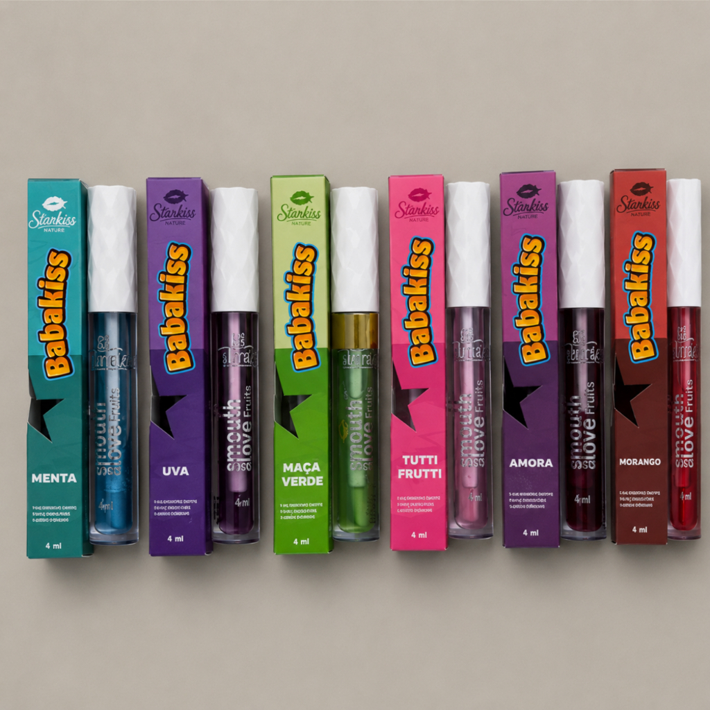Gloss Hidratante Labial Efeito Brilho Molhado Kit com 6 Gloss Labial BabaKiss  - Promoção !