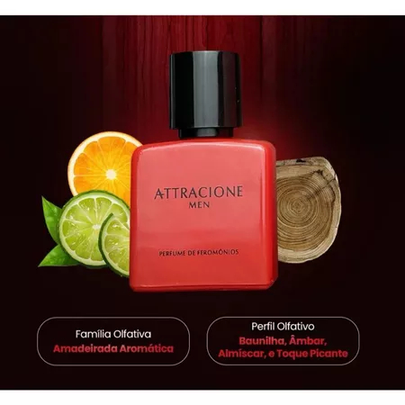 Kit de 1 Ate 2 Perfumes Attraction men 100ML Sedução Elegância para Homens Atraentes em Conquistas