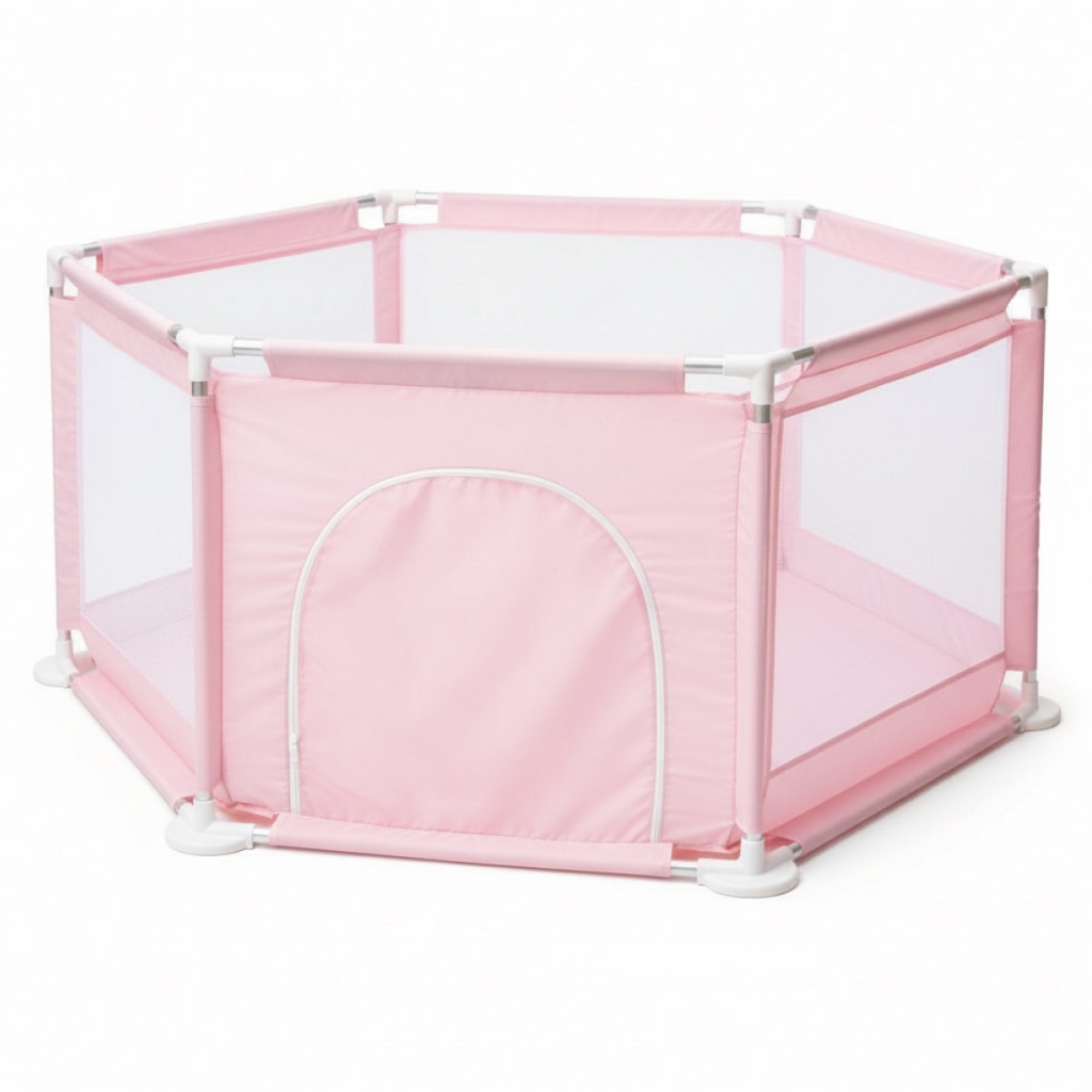 Cercadinho Bebê Infantil Chiqueirinho Criança Baby Bear cor:Rosa;Tamanho:Pequeno