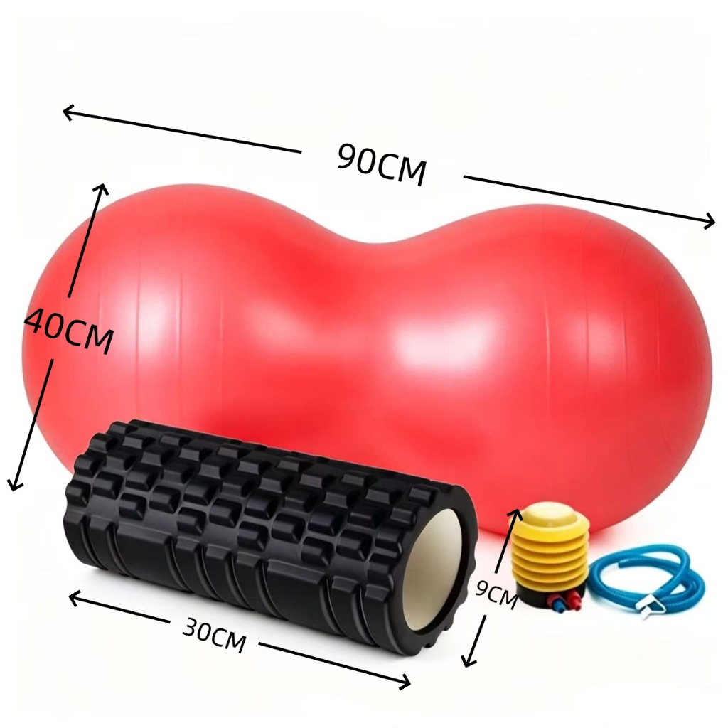 Bola Pilates Feijão Rolo Massagem Foam Roller Liberação Miofascial Soltura Yoga