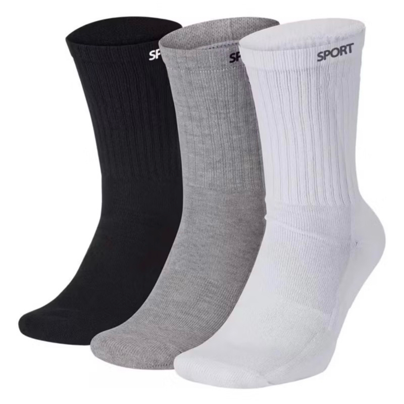 Kit ate 24 Pares Meias masculina SPORT Algodão cano alto/longo