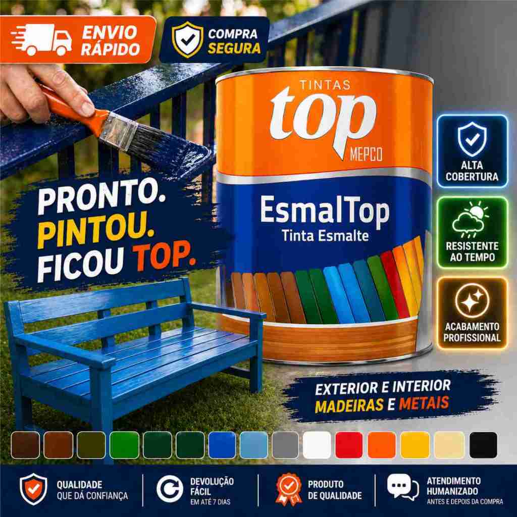 Esmalte Sintético MEPCO 900ml – Tinta para Metal e Madeira com Alta Resistência e Ótima cobertura
