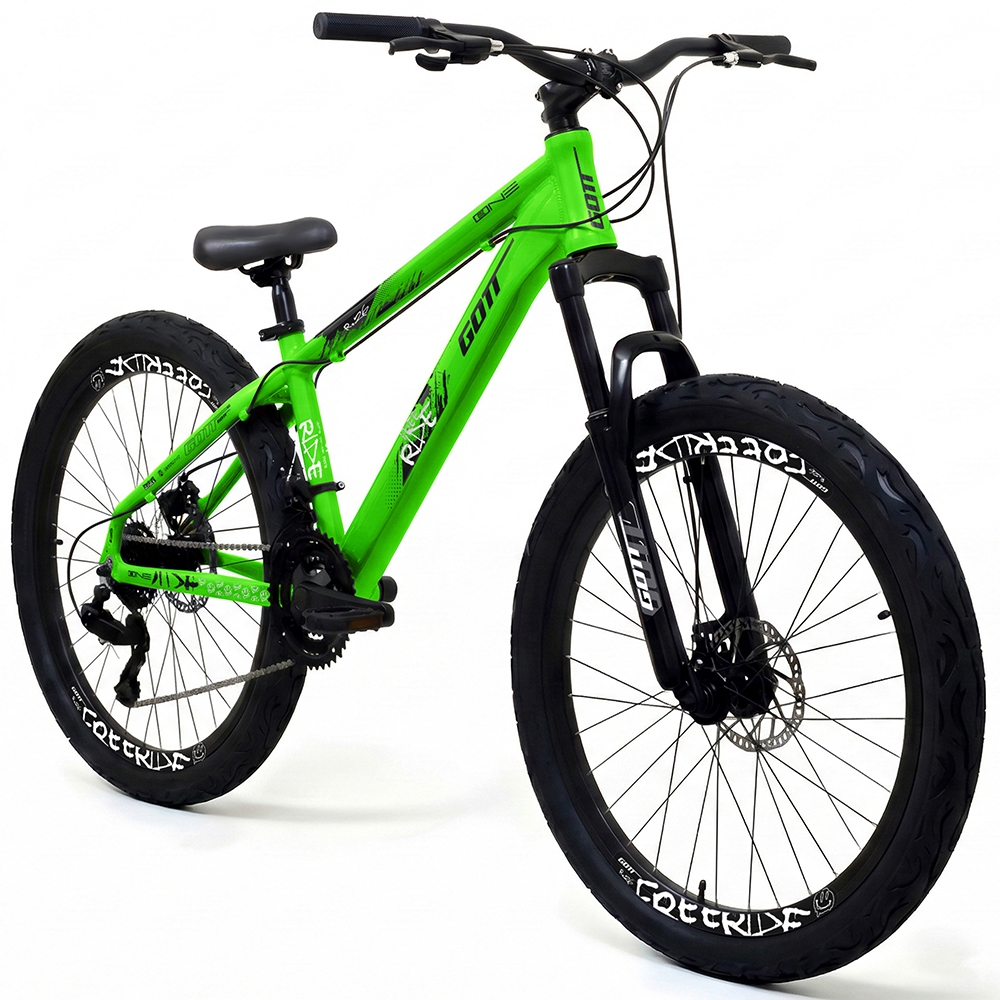 Bicicleta Aro 26 FreeRide Alumínio Gott One 21 Velocidades Freio a Disco e Suspensão Bike