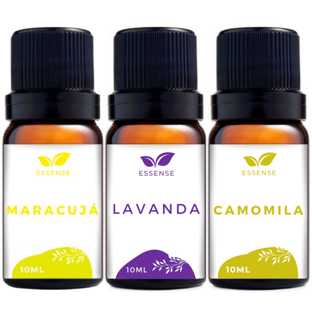 3 Essências Maracujá Lavanda Camomila Aromatizador Difusor Umidificador Essência Óleo Essencial 10ml