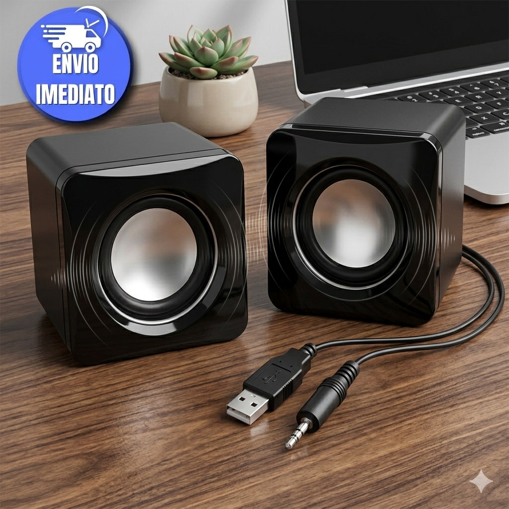Caixa de Som pra Computador Notebook Com Regulador de Volume p2 usb