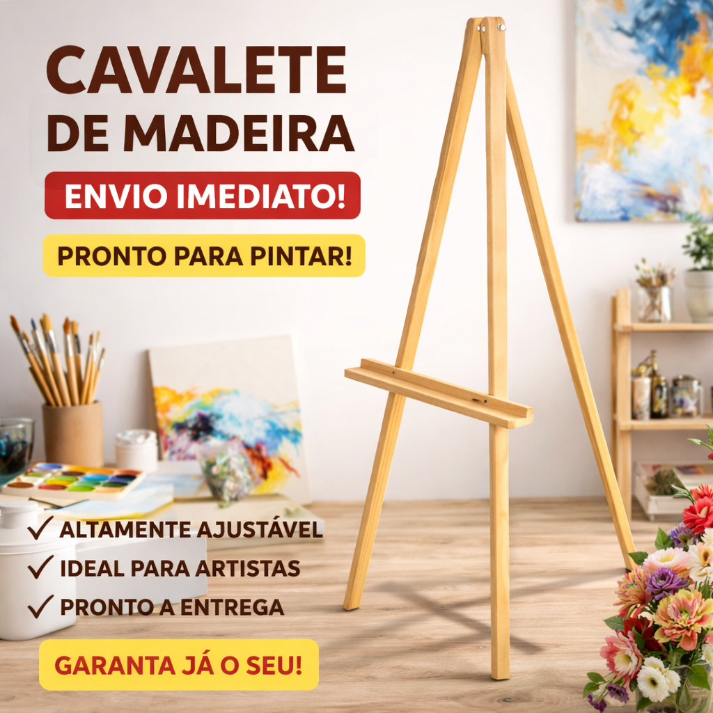 Cavalete Para Pintura Casamento Festa aniversario rustico quadro