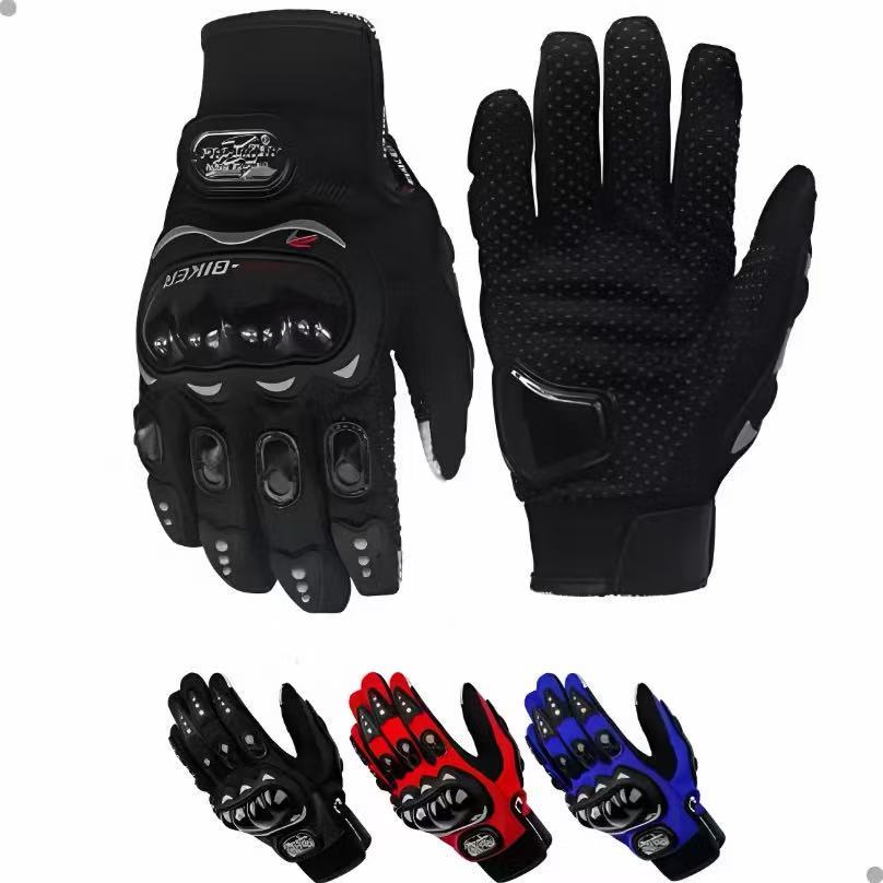 Luvas para motociclistas - quentes, antiderrapantes, com absorção de impacto, confortáveis ​​e tamanho único.