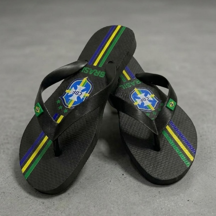 Chinelo Infantil Dedo Seleçao Brasil Moda Futebol