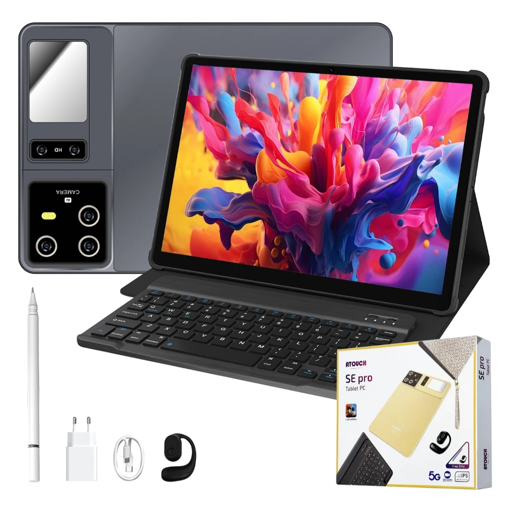 SE Pro 10.1" 6GB RAM 128GB Dual SIM Android, Câmera 20MP Bateria 10000mAh - Tablet Gamer para Trabalho e Estudo
