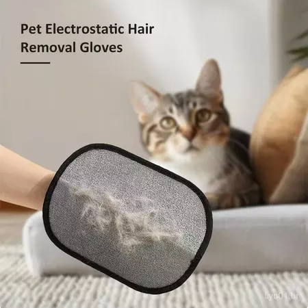 4Kit-Removedor de pelos de pet，luvas para remoção de pelos com eletricidade estática，escova dupla face