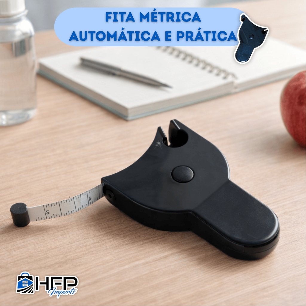 Fita Métrica Corporal Automática com Botão Medição Fácil e Precisa Fitness Prática Academia