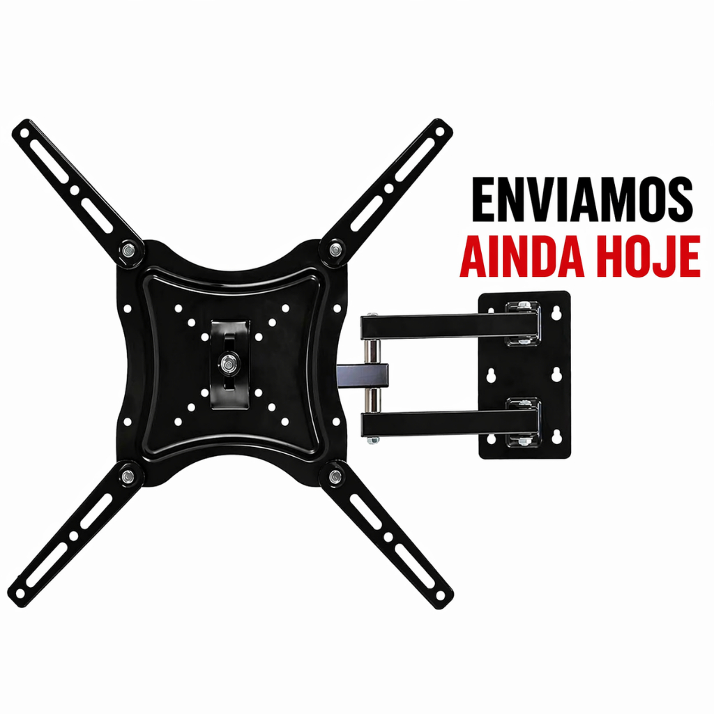 Suporte De Parede  Com Braço Tri Articulado Para Tv De 14 Até 55''