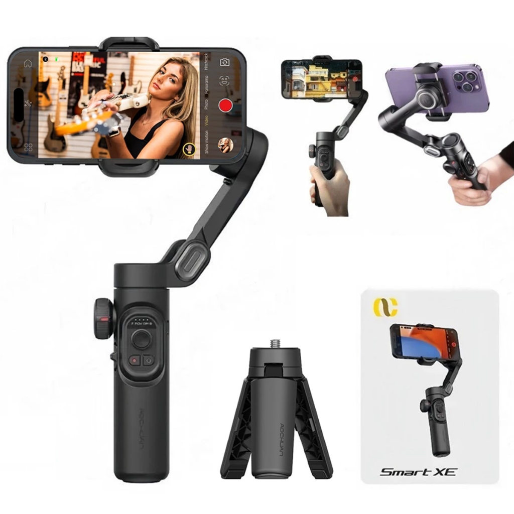 Gimbal Estabilizador Smart XE 3 Eixos Controle por App e Sensor de Movimento para Smartphone