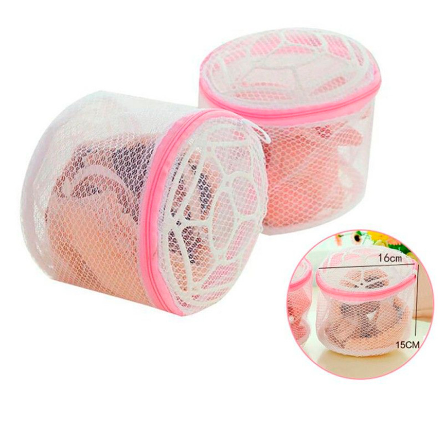 Kit Saco Para Lavagem Roupas Intimas Sutiã 16cm Proteção Cuidado Telado Com Ziper