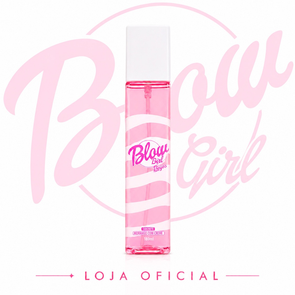 Body Splash Feminino Morango Com Creme Blow Girl Perfume Doce Gourmand Alta Fixacao Anvisa Original 180ml