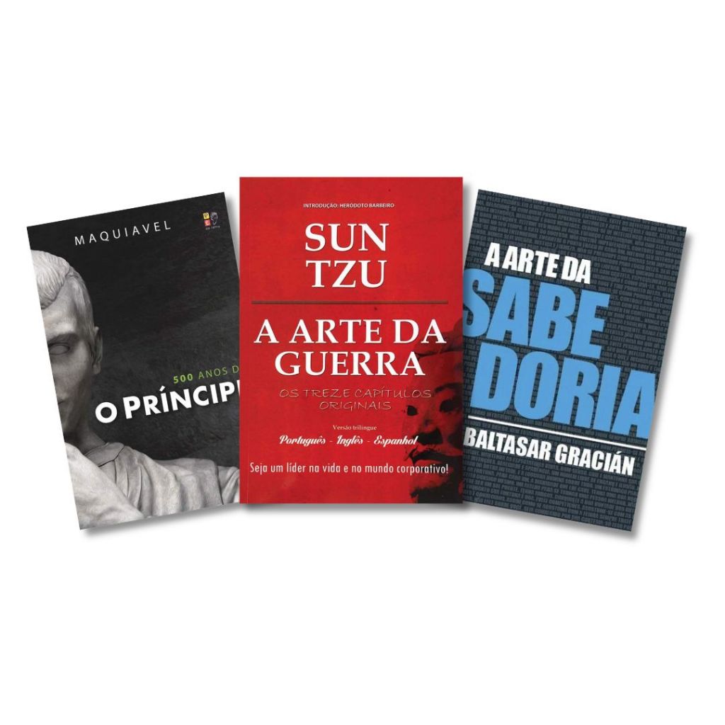Kit A Arte da Guerra + A Arte da Sabedoria + O Príncipe |  3 Livros Para Desenvolvimento Pessoal