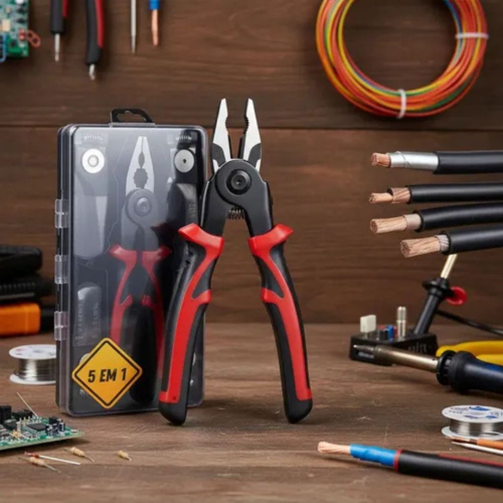 KIT De Alicate Universal 5 Em 1 Multifuncional