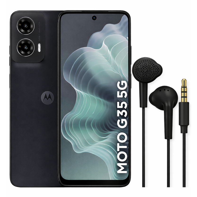 Kit Smartphone Moto G35 8/256GB Tela 6.72" Full HD Bateria 5.000 mAh Dual Chip + Fone de Ouvido