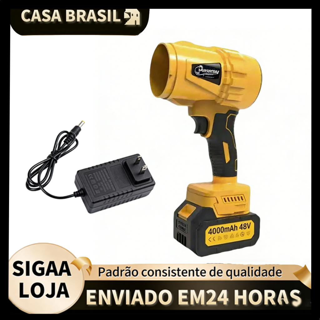 Soprador Sem Fio Compatível Makita, Leve 580g, 48V 4000mAh, Turbo para Limpeza Casa, Carro e Jardim