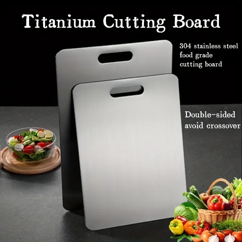 Tábua De Corte 304 Aço Inoxidável Antibacteriana À Prova De Mofo 46 cm tábua de cozinha Corte Carne Churrasco