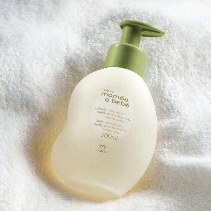 Sabonete Líquido da Cabeça aos Pés Natura Mamãe e Bebê Natura 200ml